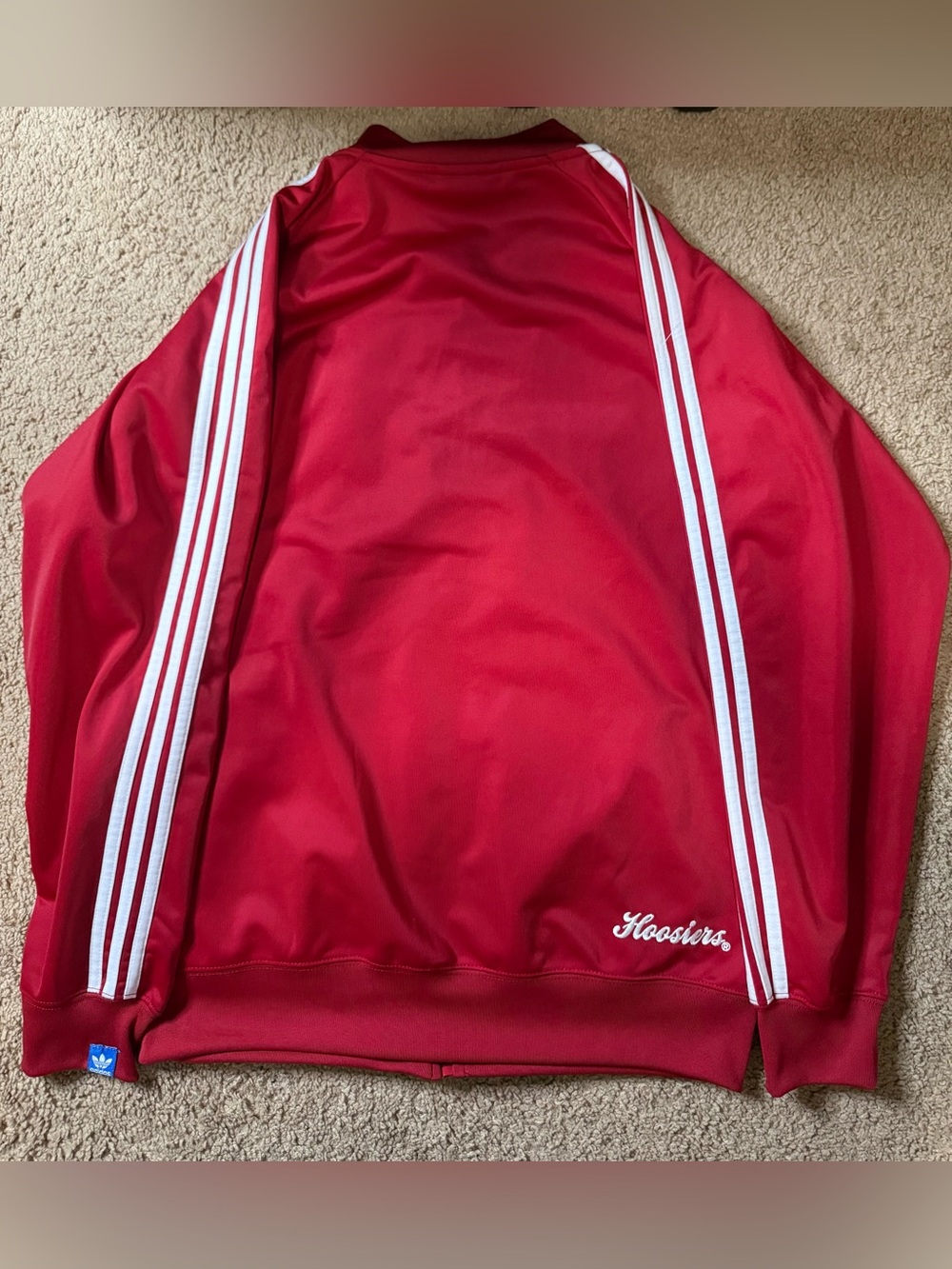 Youth Large 14-16 Adidas Indiana Hoosiers crimson red full-zip track jacket - Picture 2 of 7